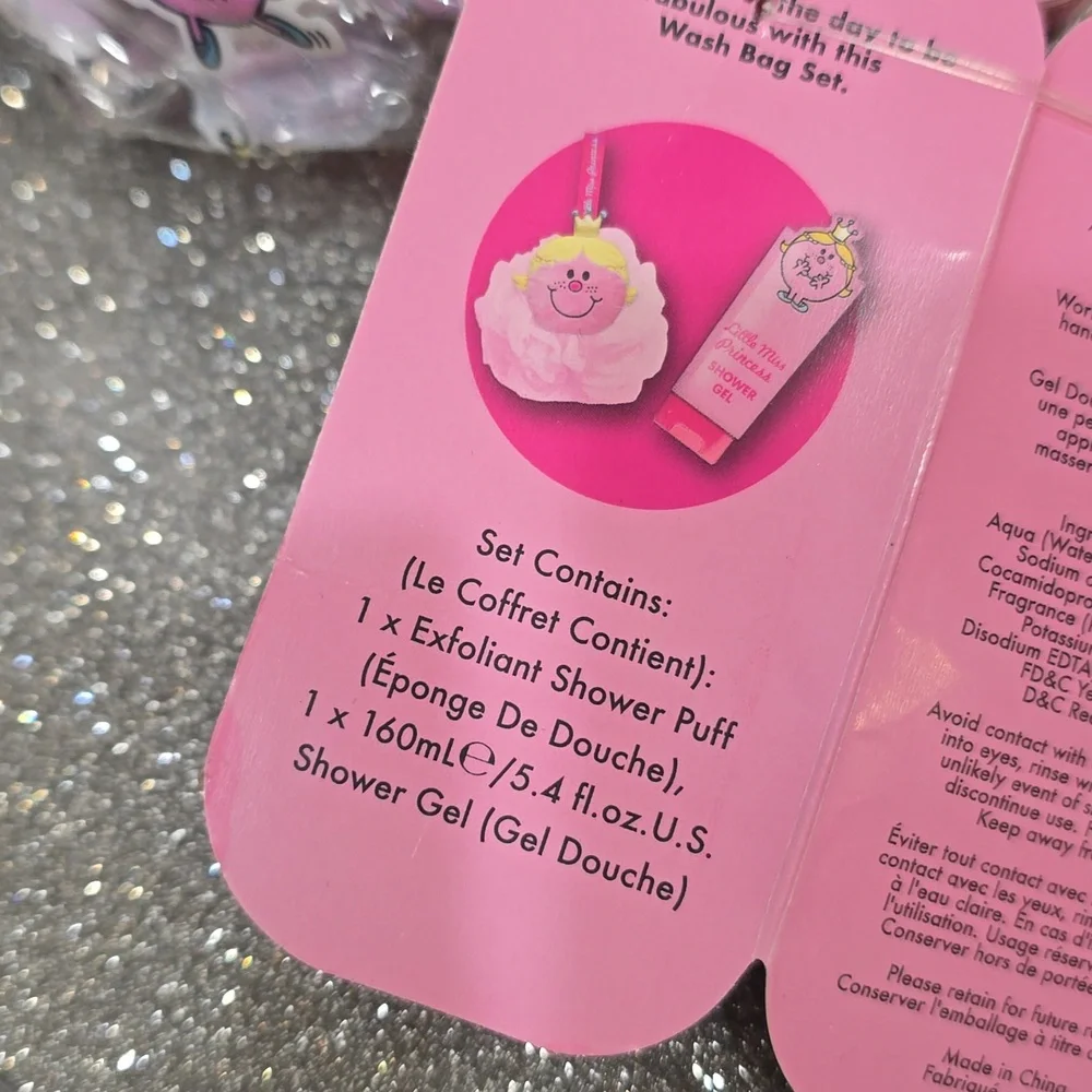 Little Miss Princess Shower Gel‎ & Puff Gift Set w/Confetti Bag